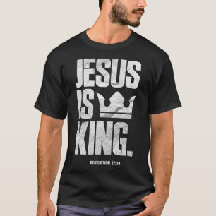 Camiseta Jesus é a citação da Bíblia cristã-rei