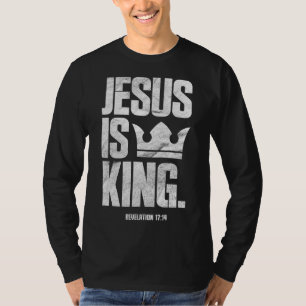 Camiseta Jesus é a citação da Bíblia cristã-rei