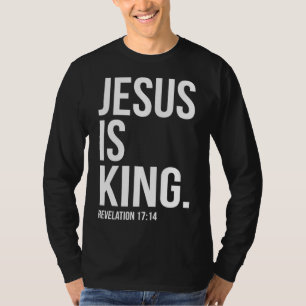 Camiseta Jesus é a escritura Bíblia do rei, citando cristão