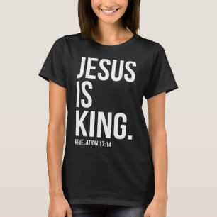 Camiseta Jesus é a escritura Bíblia do rei, citando cristão