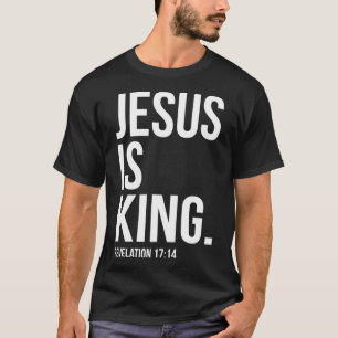 Camiseta Jesus é a escritura Bíblia do rei, citando cristão