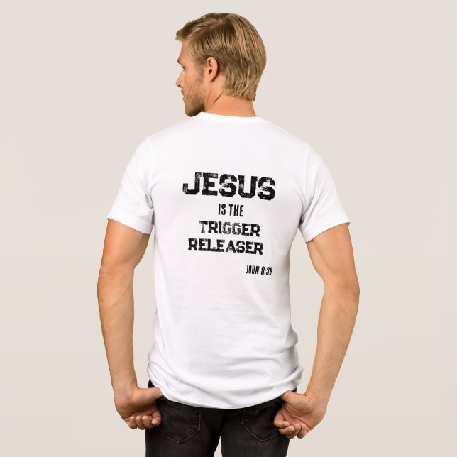 Camiseta Jesus é a Fé Escriturística Libertadora (Verso completo)
