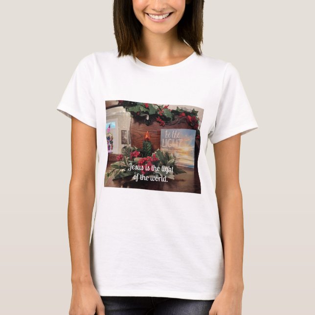 Camiseta Jesus é a luz do mundo. (Frente)