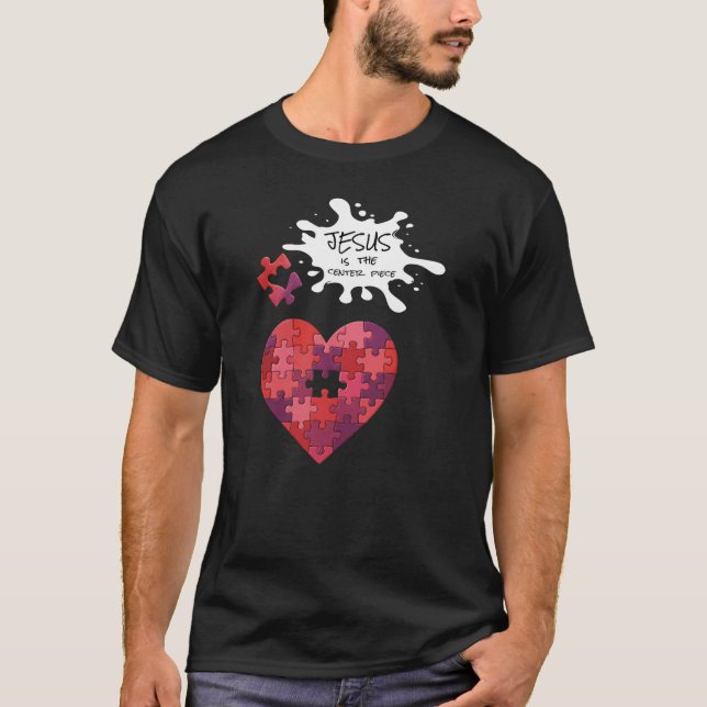 Camiseta Jesus é a peça central - Cristão (Frente)