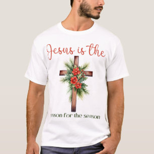 Camiseta Jesus é a razão da época do Natal Jesus