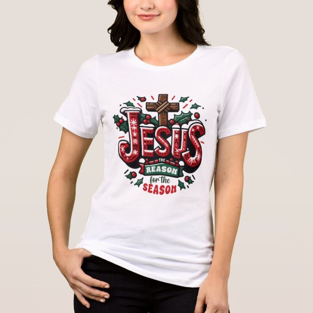 Camiseta Jesus É a Razão da Temporada Cristã	 (Frente)