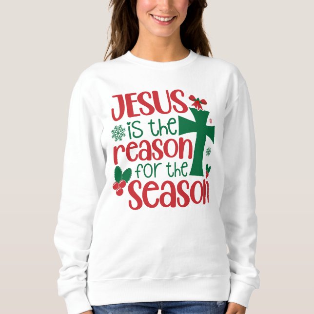 Camiseta Jesus é a razão da temporada, Natal (Frente)