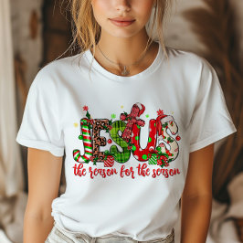 Camiseta Jesus É A Razão Do Natal Da Fé Da Época