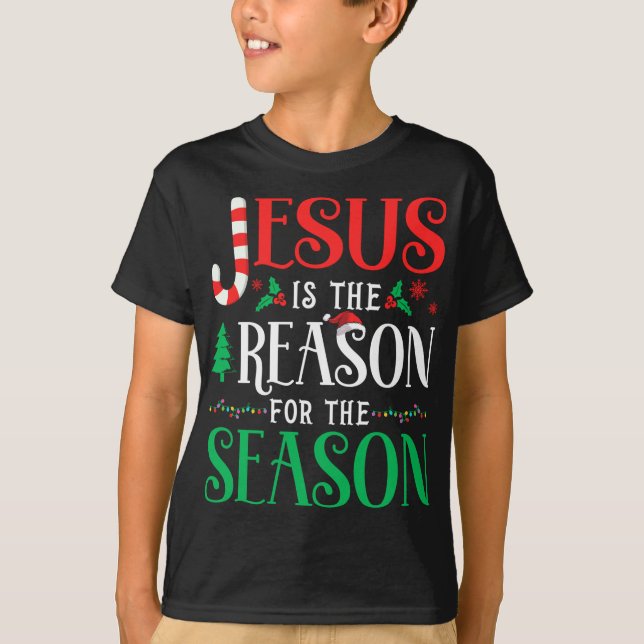 Camiseta Jesus é a razão do Natal da temporada (Frente)