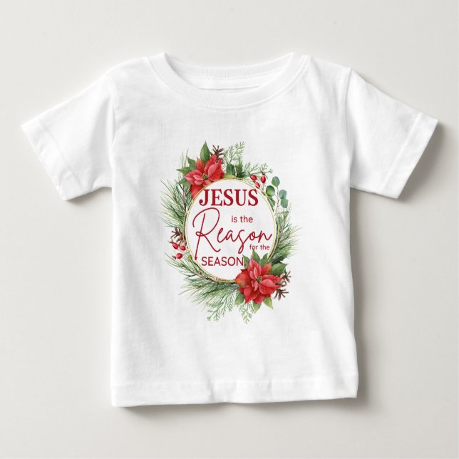 Camiseta Jesus é a razão do Natal da temporada (Frente)