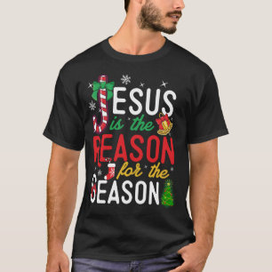 Camiseta Jesus É A Razão Do Natal Do Xmas Cristão S