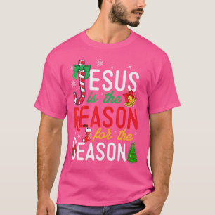 Camiseta Jesus É A Razão Do Natal Do Xmas Cristão S
