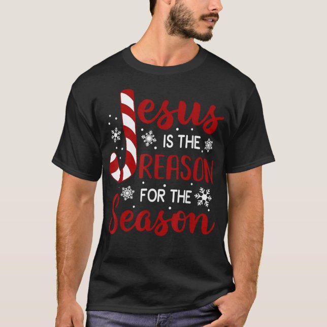 Camiseta Jesus É A Razão Para A Época Do Kandy Cristão (Frente)