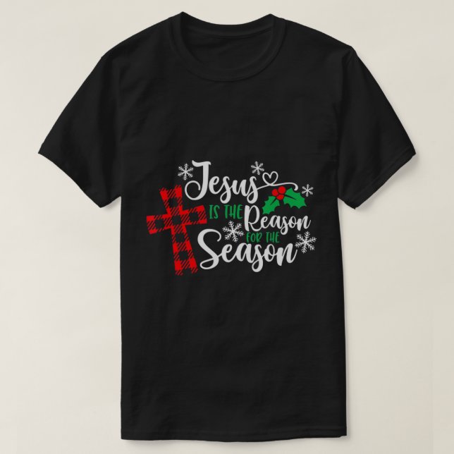 Camiseta Jesus É A Razão Para A Época Feliz Natal (Frente do Design)