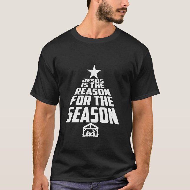 Camiseta Jesus é a razão para a festa natalícia da estação (Frente)