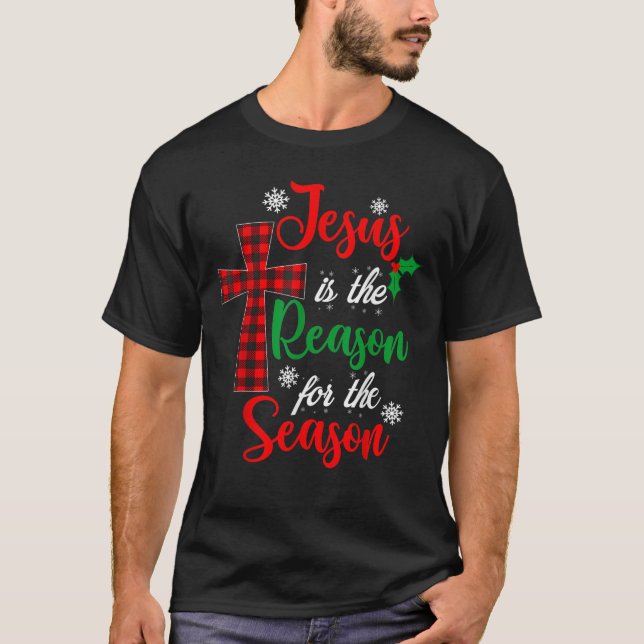 Camiseta Jesus é a razão para a temporada do Natal cristão (Frente)