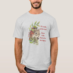 Camiseta "Jesus é a razão para a temporada" Esquilo Diverti