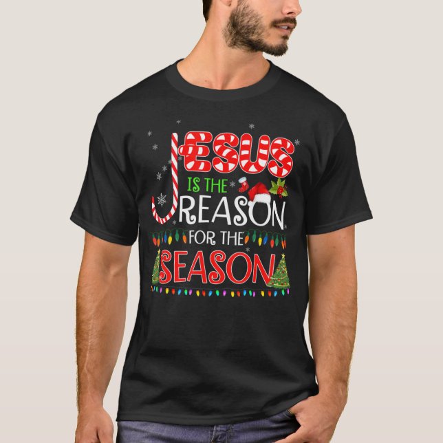Camiseta Jesus É A Razão Para Os Presentes De Natal Da Époc (Frente)