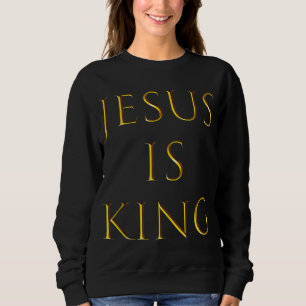 Camiseta Jesus é a religião Design-cristã Dourada do rei