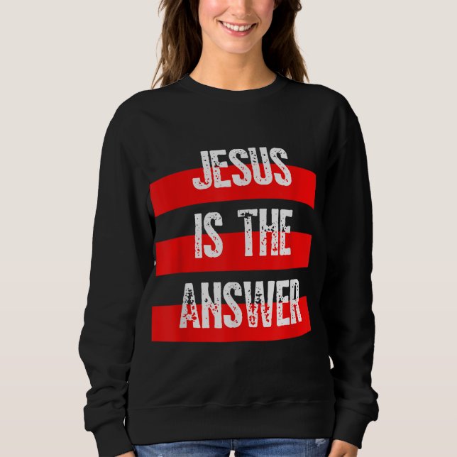 Camiseta Jesus é a resposta, fé em Deus, Bíblia cristã (Frente)