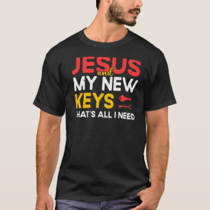 Camiseta Jesus e as minhas novas chaves é tudo o que precis