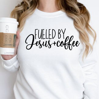 Camiseta Jesus e Café Camisolas Suadas Mulheres Dão Ideia