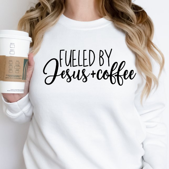 Camiseta Jesus e Café Camisolas Suadas Mulheres Dão Ideia (Criador carregado)