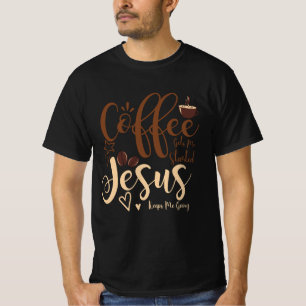 Camiseta Jesus E Café Faith Christian Dizendo Me Mantém G
