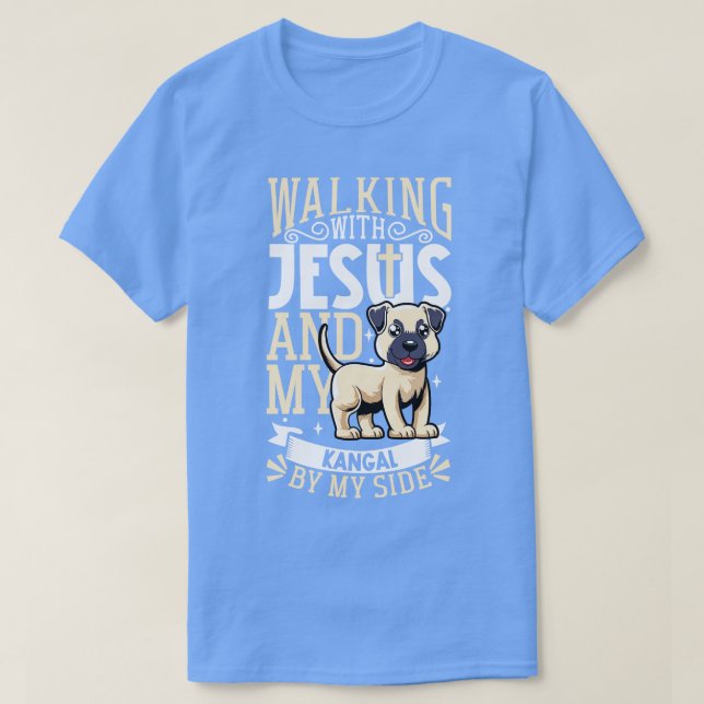 Camiseta Jesus e cão Kangal Shepherd (Frente do Design)