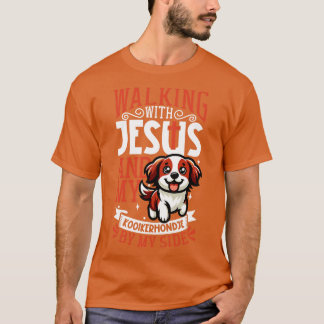 Camiseta Jesus e cão Kooikerhondje