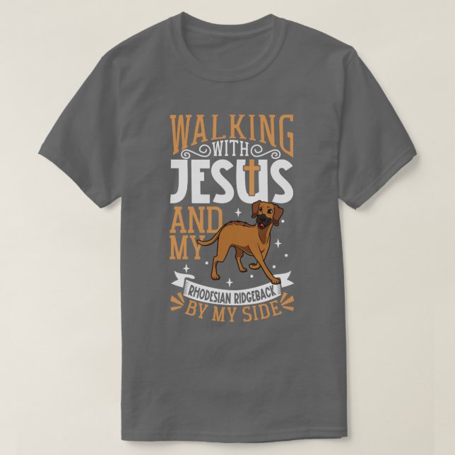 Camiseta Jesus e cão Ridgeback (Frente do Design)