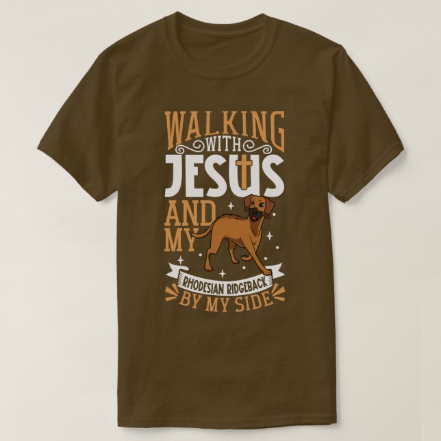 Camiseta Jesus e cão Ridgeback (Frente do Design)