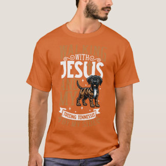 Camiseta Jesus e cão Treing Tennessee Brindle
