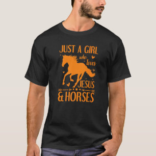 Camiseta Jesus E Cavalos Cavalo Para Meninas Mulheres