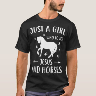 Camiseta Jesus E Cavalos, Presentes De Cavalo Para Meninas,