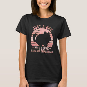 Camiseta Jesus E Chinchillas Garotas Cristãs E Mulheres