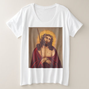 Camiseta Jesus é coroado com uma coroa de espinhos