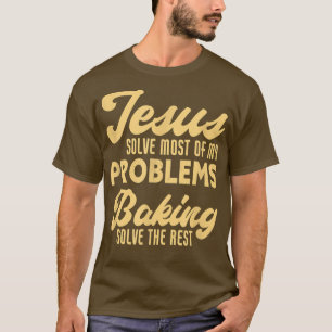Camiseta Jesus e cozinhando chef cristão engraçado