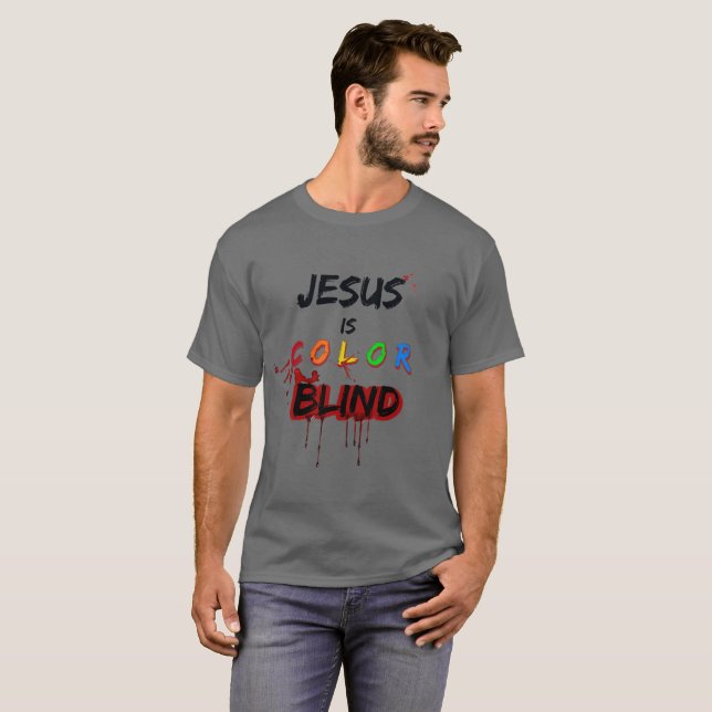 Camiseta Jesus é Daltônico (Frente Completa)