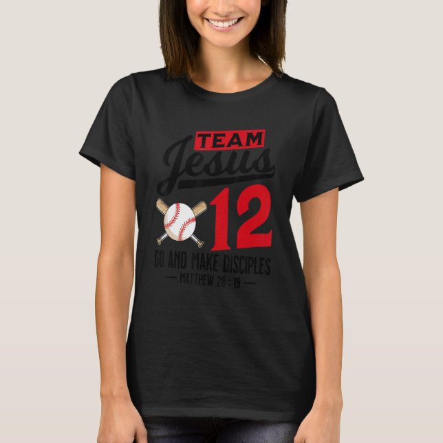 Camiseta Jesus e Equipe de Baseball Jesus Christian Matthew (Frente)