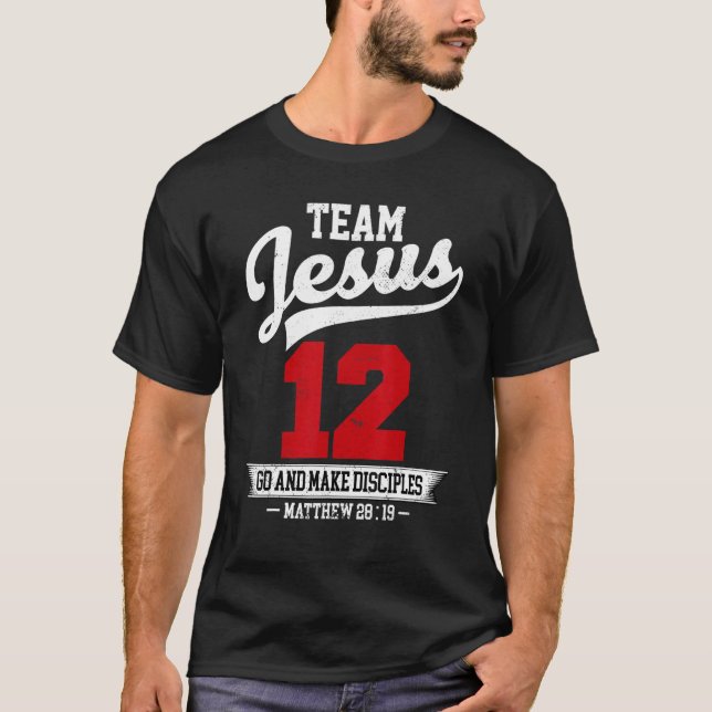 Camiseta Jesus e Equipe de Baseball Jesus Christian Matthew (Frente)
