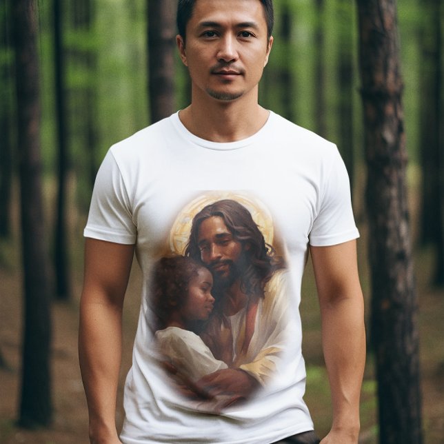 Camiseta Jesus e menino (Criador carregado)