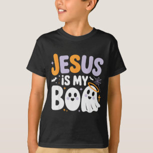 Camiseta Jesus É Meu Boo Fofo Halloween Cristão Fantasma Di
