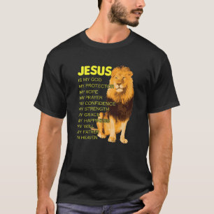 Camiseta Jesus É Meu Deus Leão Amarelo Cristão De Judá 1
