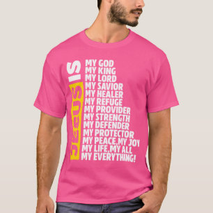 Camiseta Jesus É Meu Deus Meu Rei Meu Senhor
