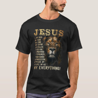 Camiseta Jesus É Meu Deus Meu Rei Meu Senhor Meu Salvador M