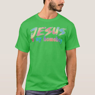 Camiseta Jesus é meu Ficar em casa dos anos 80 retrô 1