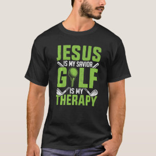 Camiseta Jesus é meu golfe salvador é meu golfe de terapia