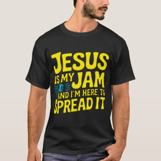 Camiseta Jesus É Meu Jam Funny Christian