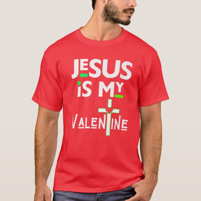 Camiseta Jesus É Meu Namorados Cristão V Day Amor Engraçado (Frente)